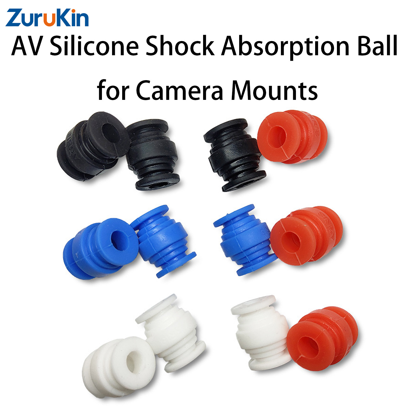 Drone Gimbal Mount - 12 Bolas de Goma de Silicona